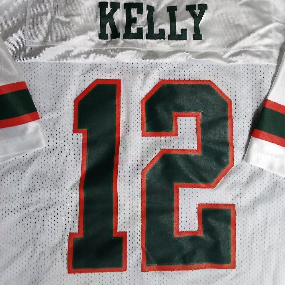 Vintage Nike Team Jim Kelly Throwback Miami Hurricanes Jersey